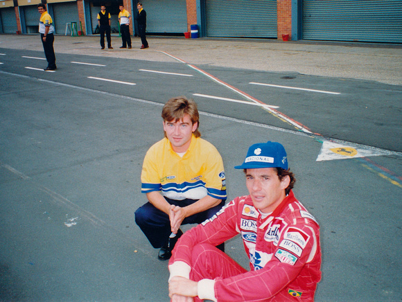 With Ayrton Senna in Silverstone 1993