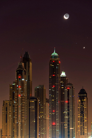 Dubai Marina nightsky
