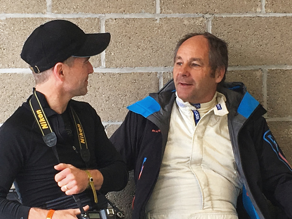 With Gerhard Berger in Spa